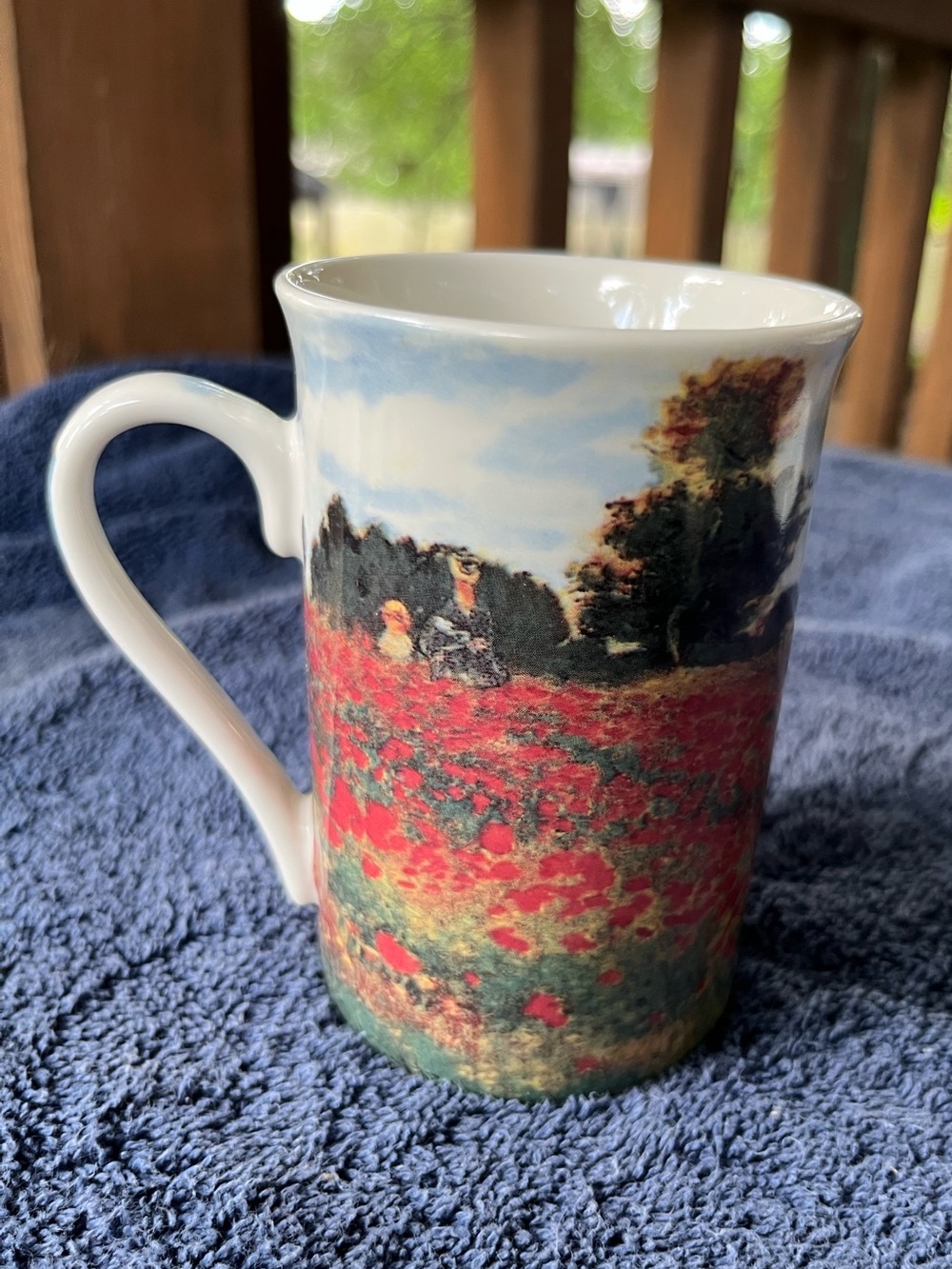 Kent Pottery Monet Poppy Field Porcelain Mug